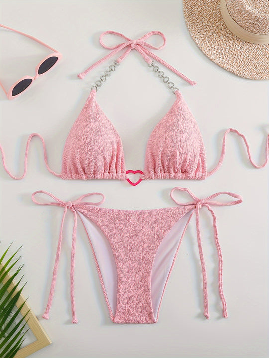 Damen Triangel-Bikini mit raffinierten Kettenakzenten EB