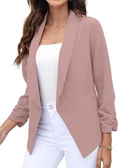 Damen eleganter und luftiger Blazer mit asymmetrischem Schnitt EB