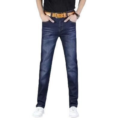 Herren Slim Fit Jeans mit elastischem Bund und modernen Akzenten EB