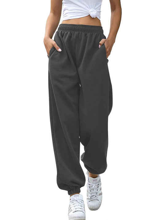Damen nan gemütliches Lounge-Jogginganzug-Set mit Oversize-Hoodie und elastischer High-Waist Jogginghose EB