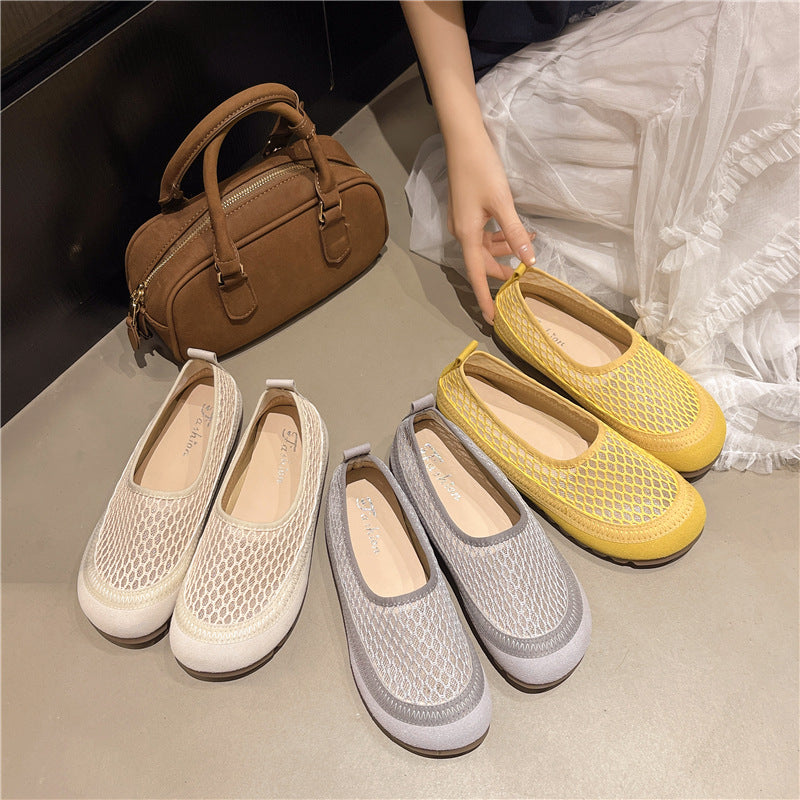 Damen leichte und atmungsaktive Mesh-Ballerinas EB