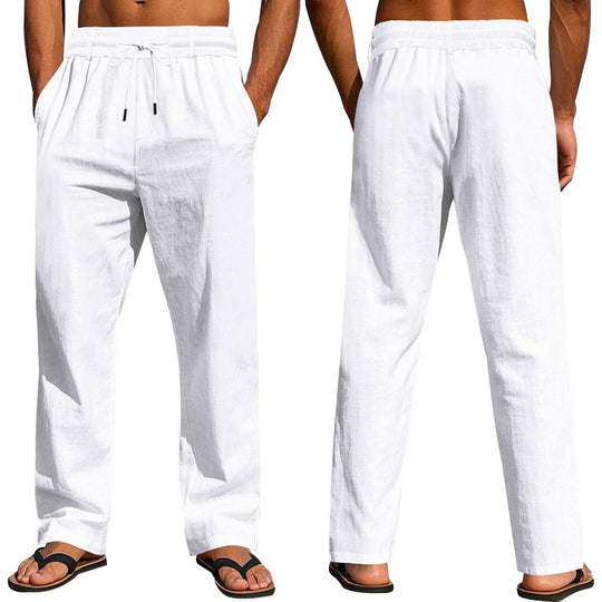 Herren lockere Freizeithose mit elastischem Bund und verstellbarem Kordelzug EB