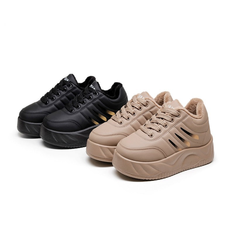 Damen sportliche Sneaker mit rutschfestem Profil und wärmendem Innenfutter EB