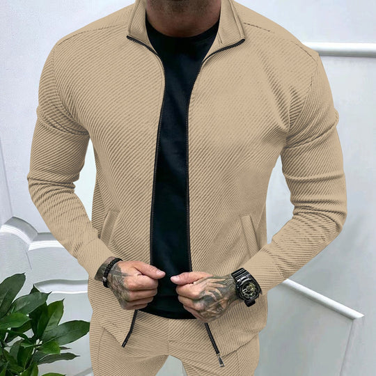 Herren sportliche Jacke mit strukturiertem Design EB