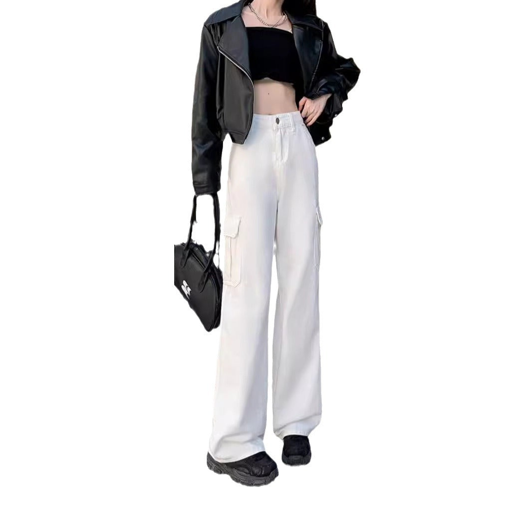 Damen Cargo-Hose mit weitem Bein und praktischen Taschen EB