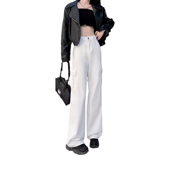 Damen Cargo-Hose mit weitem Bein und praktischen Taschen EB