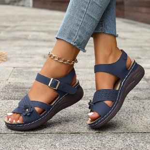 Damen Komfortable und elegante Riemensandalen mit verstellbarem Riemendesign EB