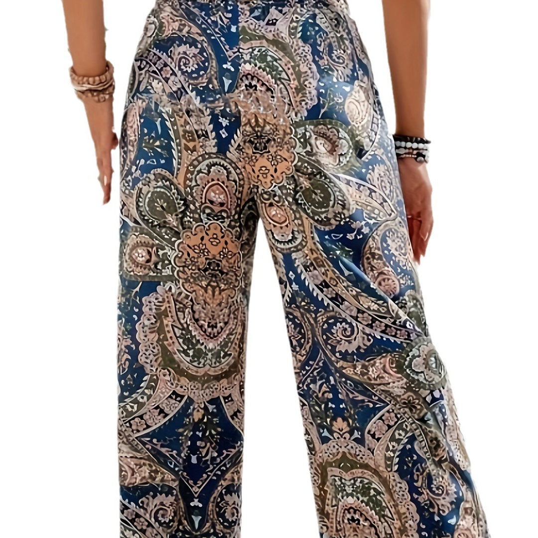 Damen Weite Trendhose im Paisleymuster EB
