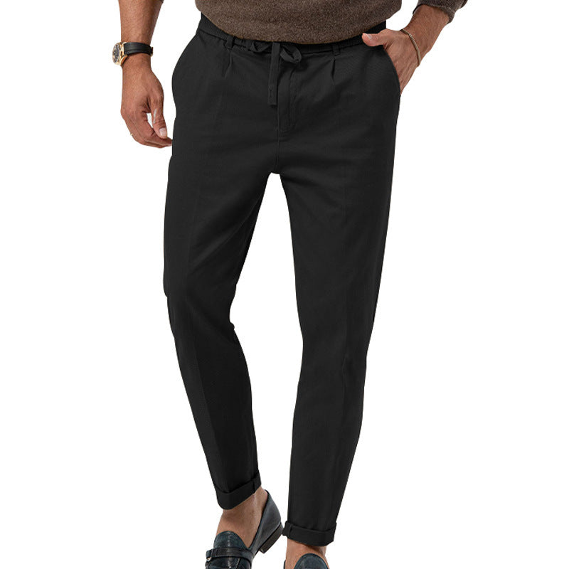 Herren Bequeme Chino-Hose mit elastischem Bund und stylischem Kordelzug EB