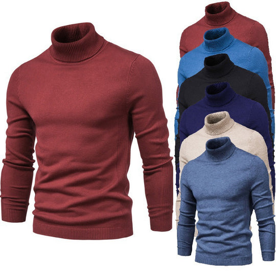 Herren eleganter Rollkragenpullover aus feinem Strick EB
