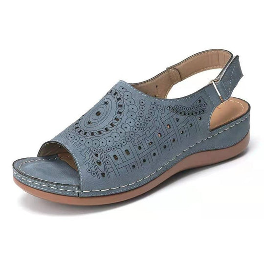 Damen Komfortable Sandalen mit modischem Cut-Out Design und anatomischem Fußbett EB
