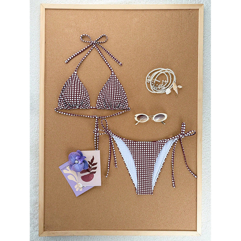 Damen Triangel-Bikini mit trendigem Leopardenmuster EB