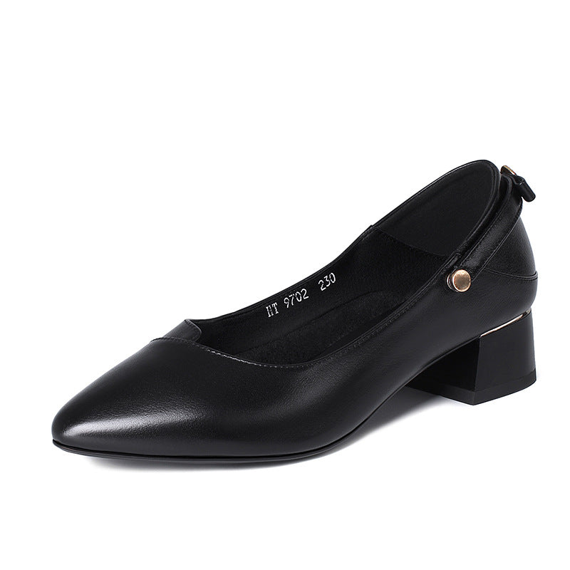 Damen Elegante Pumps mit modischem Riemen und gemütlichem Blockabsatz EB
