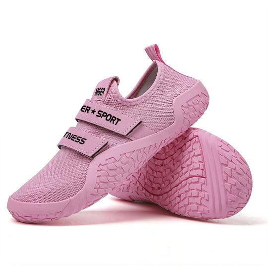 Damen Sportliche Fitness-Sneaker mit elastischem Klettverschluss EB