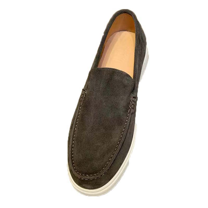 Damen Mokassin Sneakers aus feinem Wildleder mit elastischem Gummizug EB