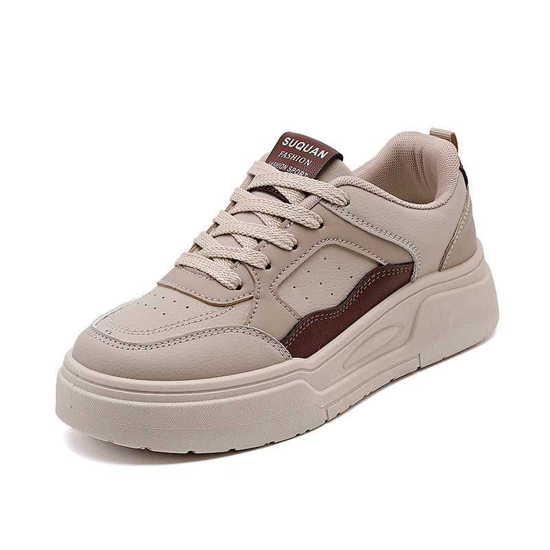 Damen Sportliche Plateausneakers mit atmungsaktivem Obermaterial und rutschfester Sohle EB