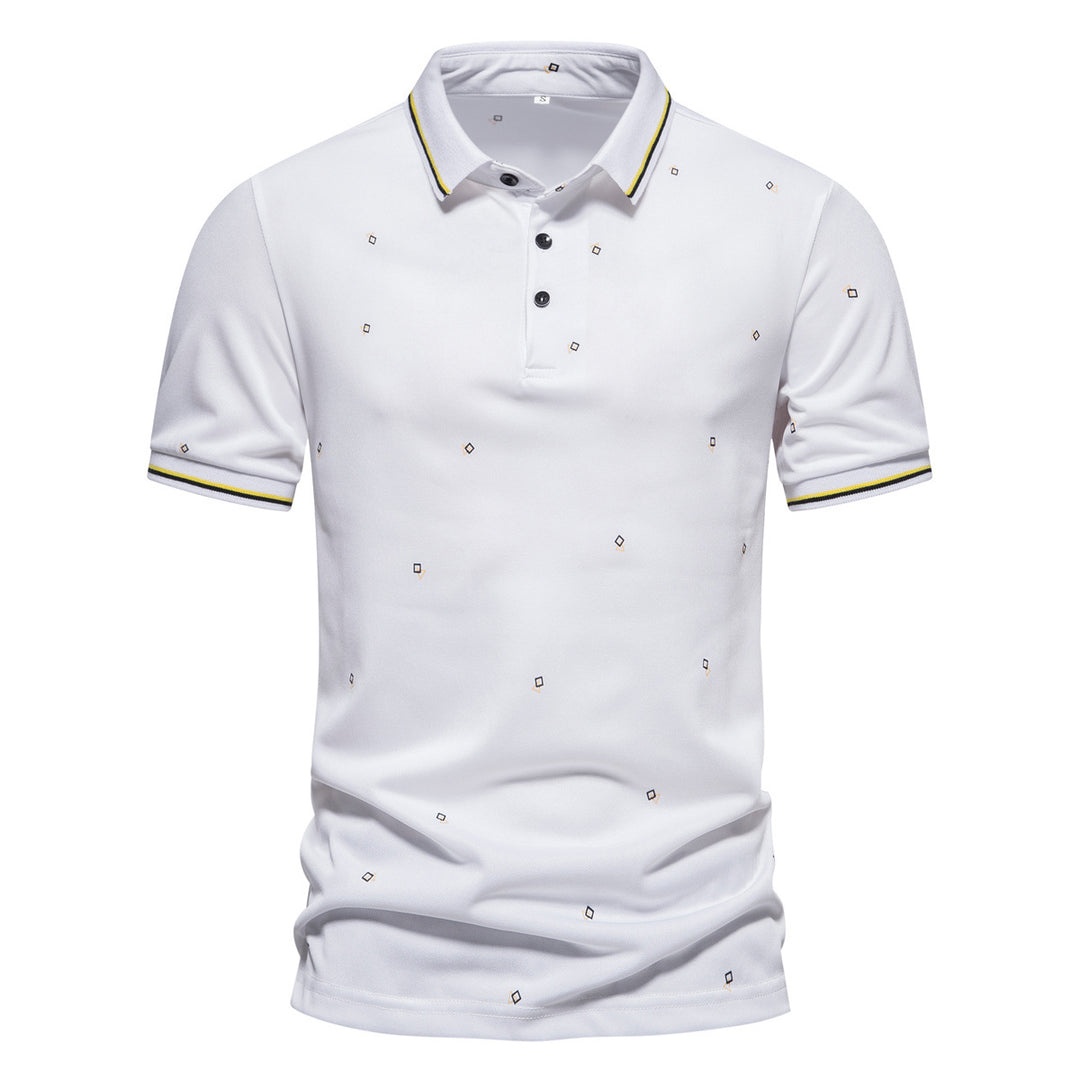 Herren Poloshirt mit modischem Muster und atmungsaktiven Eigenschaften EB