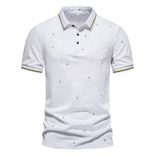 Herren Poloshirt mit modischem Muster und atmungsaktiven Eigenschaften EB