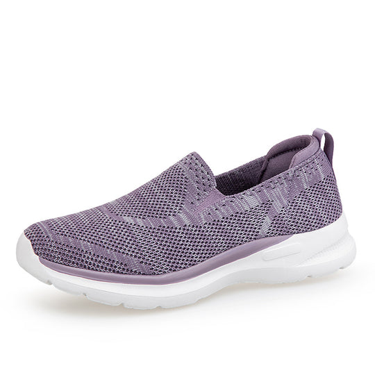 Damen Bequeme Slip-On Lauf-Sneaker mit atmungsaktivem Obermaterial EB