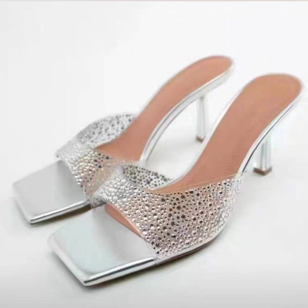 Damen Glitzernde Plateau-Pumps mit elegantem Riemen und komfortablem Fußbett EB