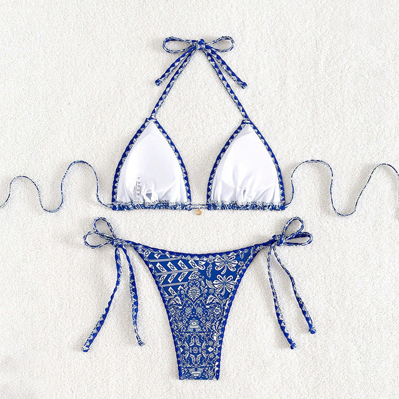 Damen Triangel-Bikini mit verstellbaren Raffungen EB