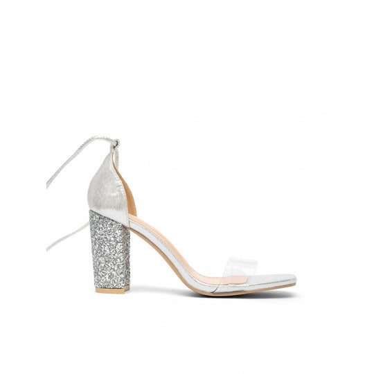 Damen Glitzernde Hochzeits Sandalen EB