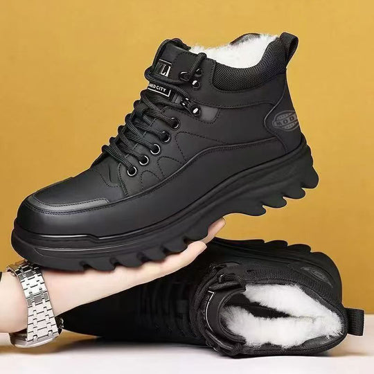 Damen Warm gefütterte Winterstiefel mit rutschfester Sohle EB