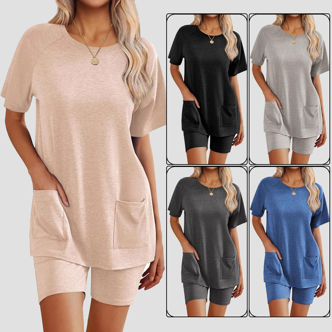 Damen Loungewear-Set mit angenehm weitem Schnitt und praktischen Taschen EB