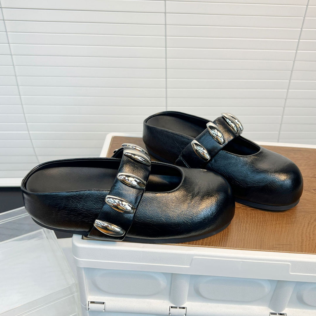 Damen Clogs mit modischem Riemen und dekorativen Schmuckdetails EB