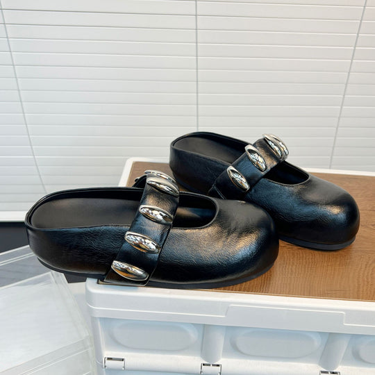 Damen Clogs mit modischem Riemen und dekorativen Schmuckdetails EB