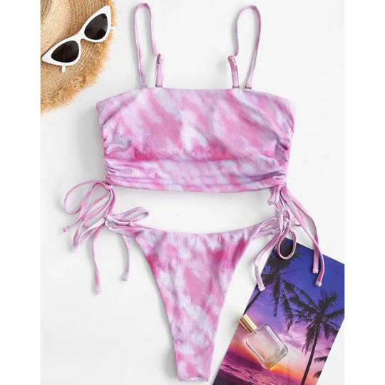 Damen Crop-Top Bikini mit verstellbaren Trägern EB