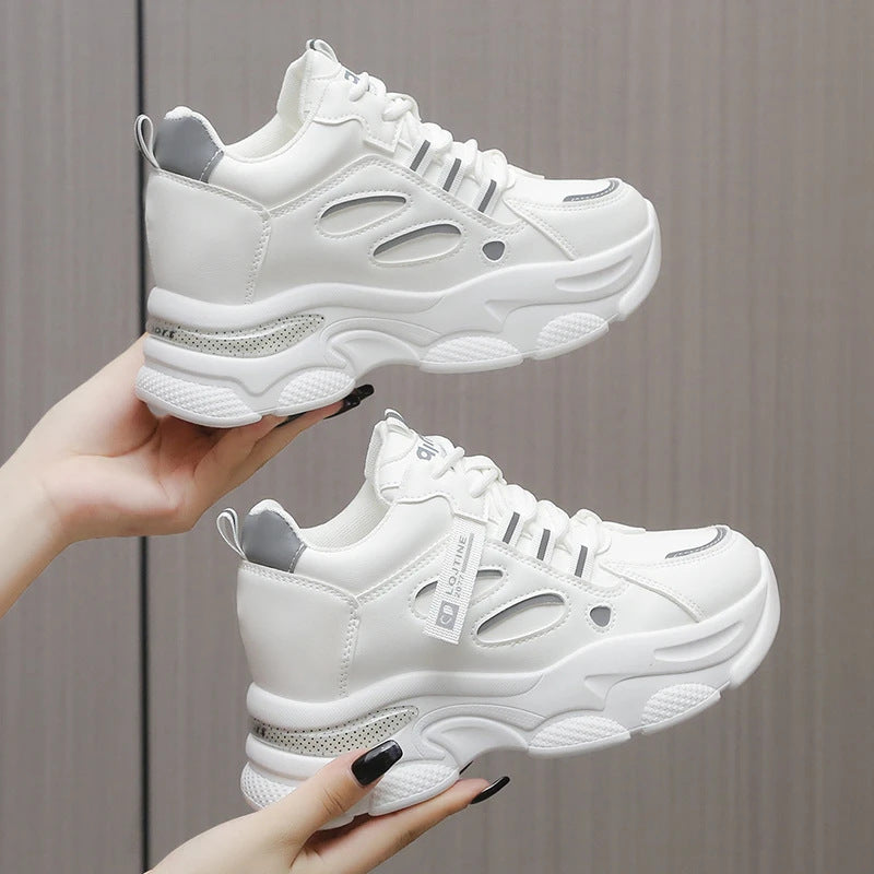 Damen Sportliche Chunky Sneakers mit atmungsaktiver Obermaterialkombination EB