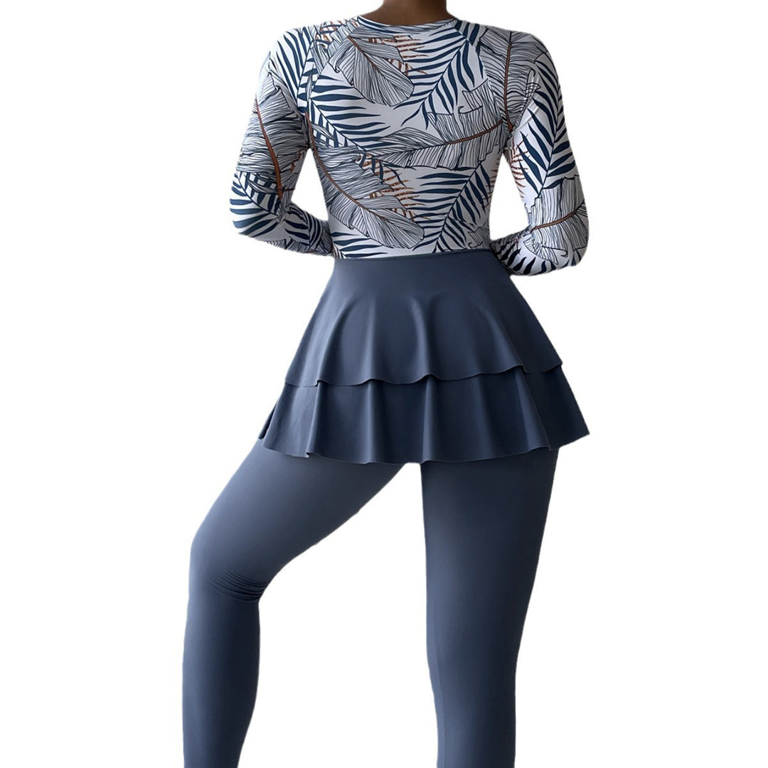 Damen Sportlicher UV-Schutz-Einteiler mit Volant EB