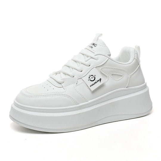 Damen Plateau Sneakers mit atmungsaktiver Oberflächenstruktur und dämpfender Laufsohle EB