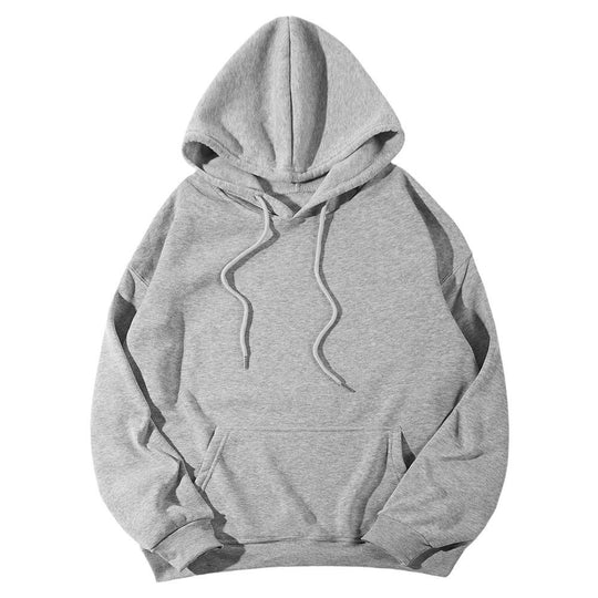 Unisex Oversize-Fleece-Hoodie mit tiefer Schulter, Kängurutasche und breitem Rippbund EB
