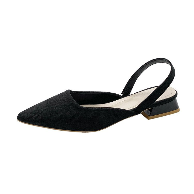 Damen Slingback-Pumps mit spitz zulaufendem Design und stylischem Blockabsatz EB