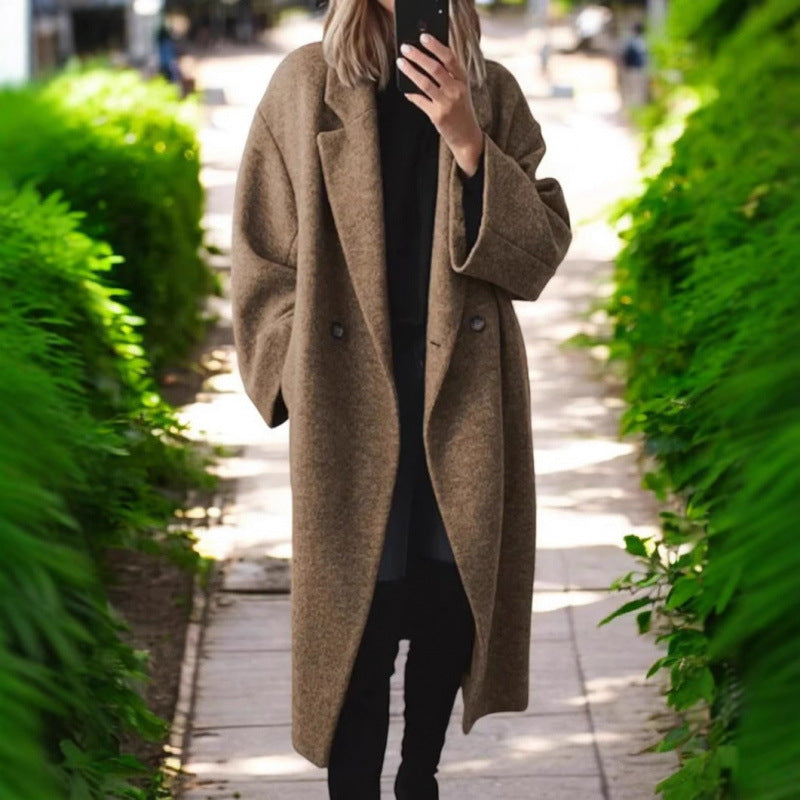 Damen Oversize Wollmantel EB