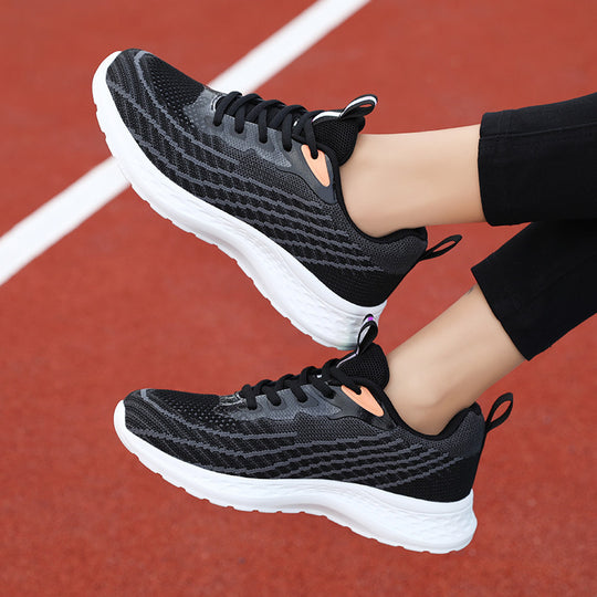 Damen Sportliche Laufschuhe mit atmungsaktivem Strick-Obermaterial und dämpfender Sohle EB