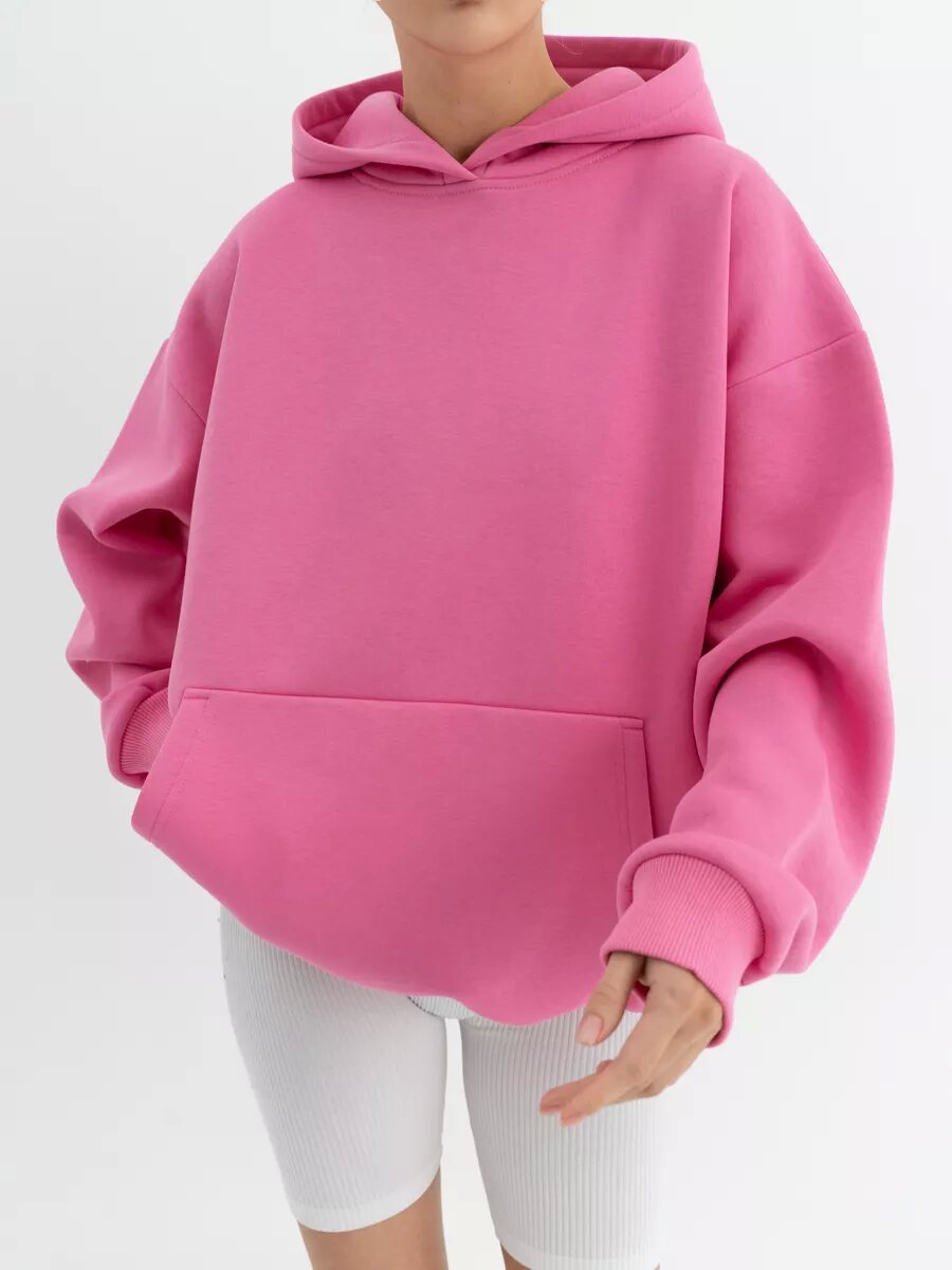 Damen nan oversized Kapuzenpullover mit Kängurutasche und dropped-shoulder Schnitt EB