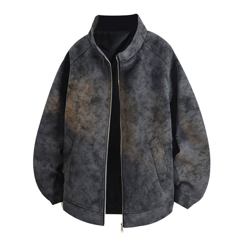 Damen modische Übergangsjacke mit luxuriöser Textur und praktischem Reißverschluss EB
