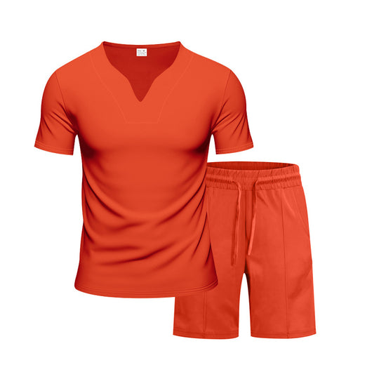 Herren Sportanzug mit V-Ausschnitt und elastischem Bund EB