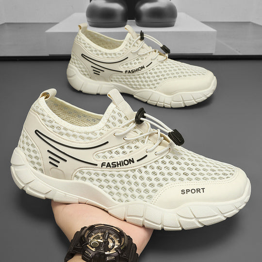Damen Atmungsaktive Freizeitschuhe mit elastischem Schnellschnürsystem und stoßdämpfender Sohle EB