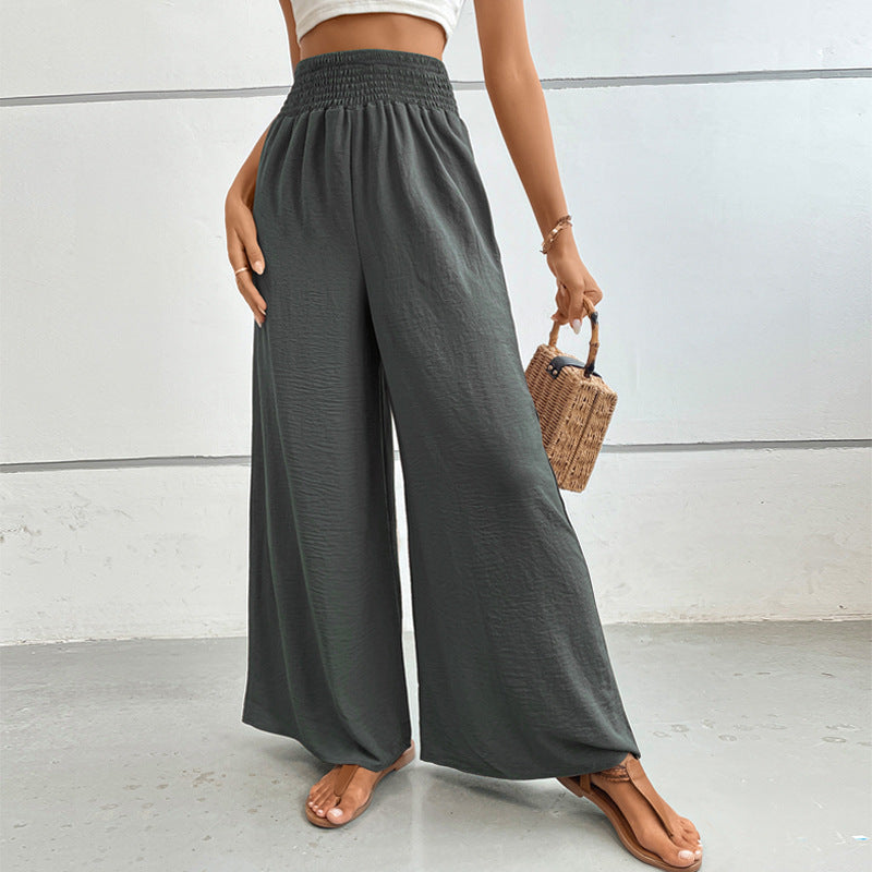 Damen Weit geschnittene Sommerhose mit elastischem Bund EB
