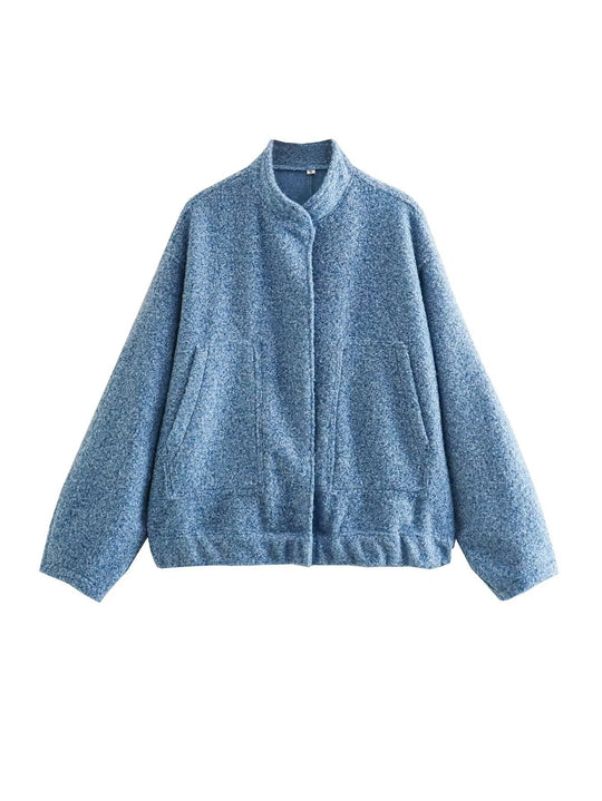 Damen Übergangsjacke mit modernem Stoffmix und praktischen Taschen EB