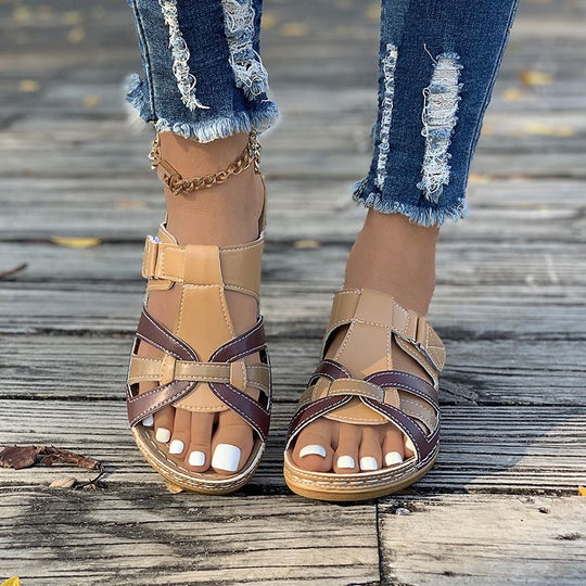 Damen Clogs mit verstellbaren Riemen und gepolstertem Fußbett EB