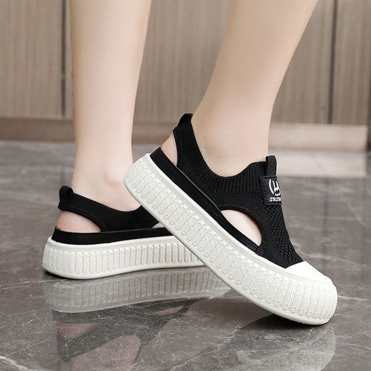 Damen Atmungsaktive Sommer-Slipper mit elastischem Einstieg und rutschfester Sohle EB