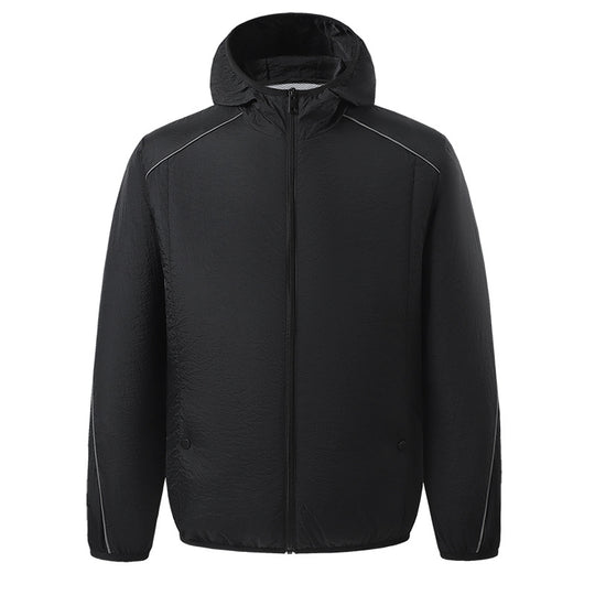 Herren nan leichte wasserdichte Kapuzenjacke winddicht mit reflektierenden Details EB
