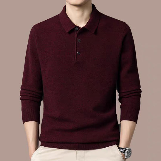 Herren langärmliges Poloshirt EB