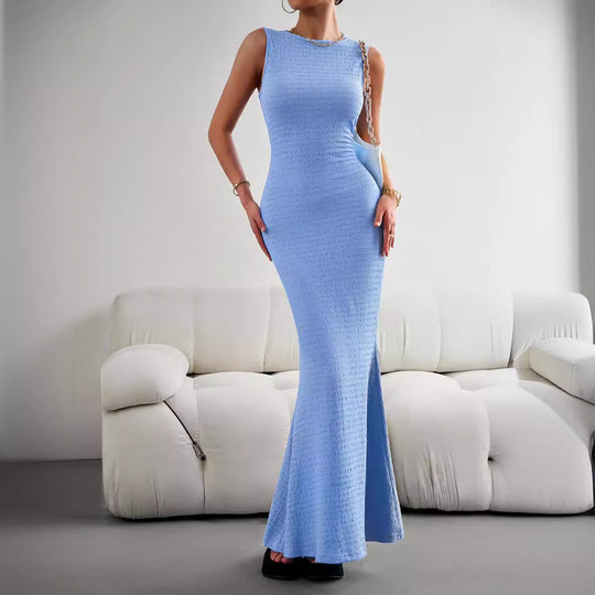 Damen Figurnahes Maxikleid mit seitlichem Schlitz EB