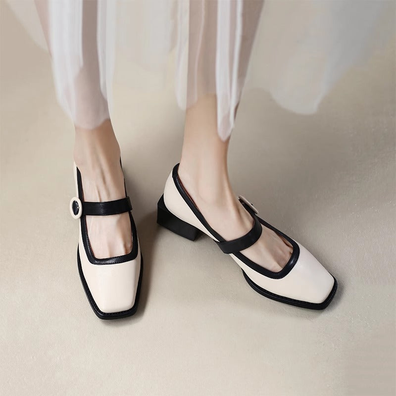 Damen klassische Chunky Heels EB